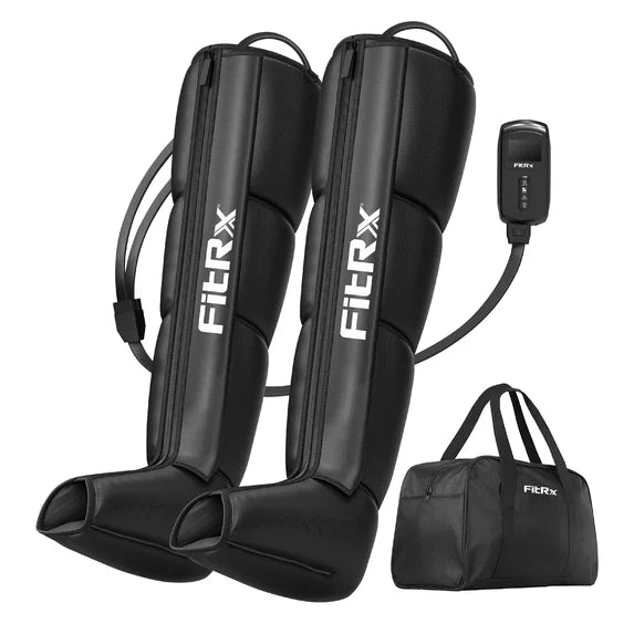FitRx Recover Max Pro Full Leg Compression Massager, Air Compression Leg Massager with 3 Modes